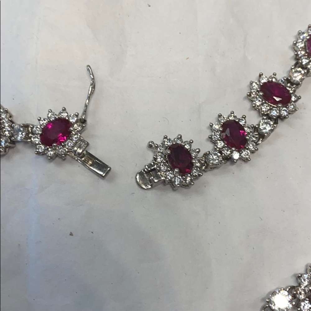 Sterling Silver Ruby Necklace - image 5